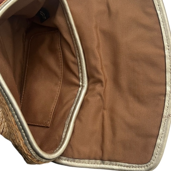 Vintage Coach Straw Woven Wrist Handbag - Picture 7 of 9